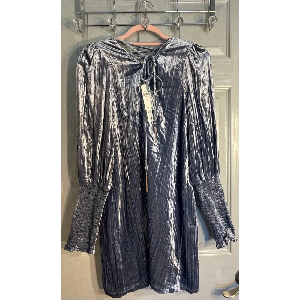 Anthropologie Velvet Slate Shift Mini Dress NWT Size 10 (Medium) - Picture 7 of 15